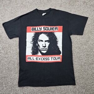 Vtg 1989 Billy Squier All Excess Tour T-Shirt Sz Large Double Sided Spring Ford